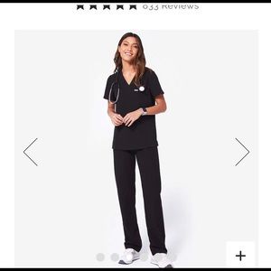 Figs Livingston Scrub Pants (Black/ Small Petite)